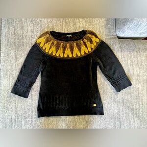Chanel black & gold sweater